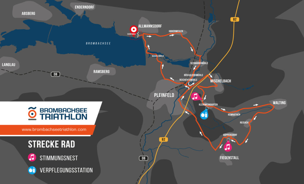 Die Radstrecke für den Brombachseetriathlon 2025 steht fest!