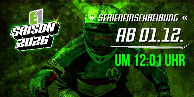 Serieneinschreibung für die E1 Saison 2026 öffnet am 1. Dezember