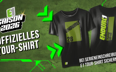 Das neue E1-Serienshirt 2026 – Ein Highlight schon bei der Einschreibung