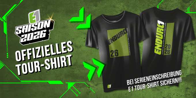Das neue E1-Serienshirt 2026 – Ein Highlight schon bei der Einschreibung