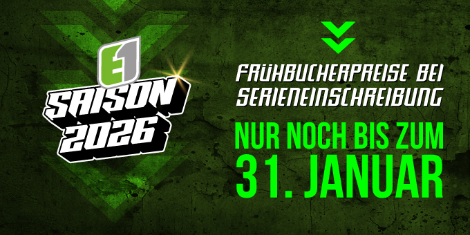 E1 Serieneinschreibung: Frühbucherphase endet am 31. Januar