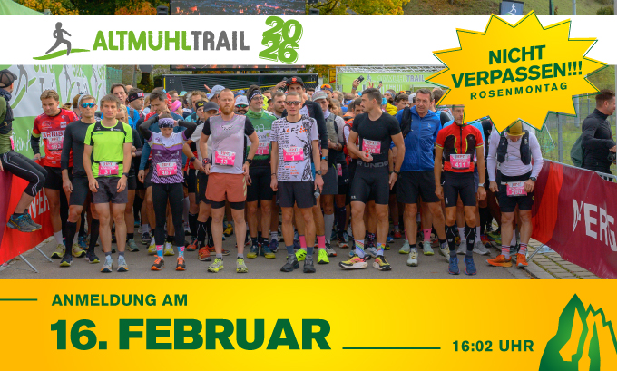 Altmühltrail 2026: Am Rosenmontag öffnet die Anmeldung