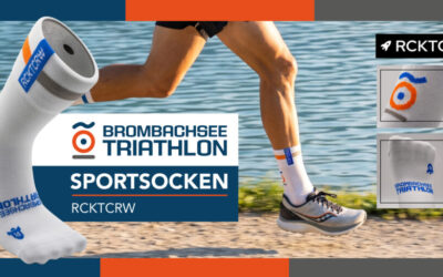 Neue Brombachseetriathlon-Socken von RCKTCRW