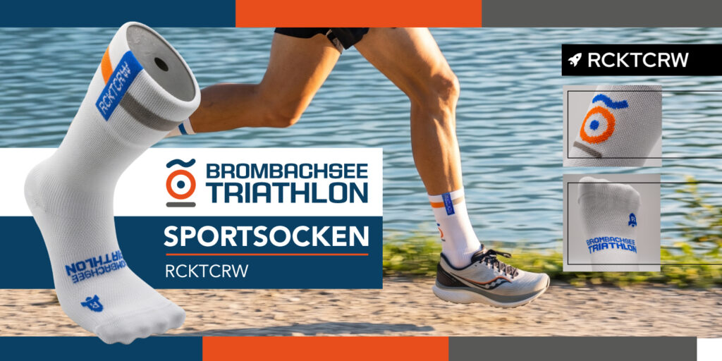 Neue Brombachseetriathlon-Socken von RCKTCRW