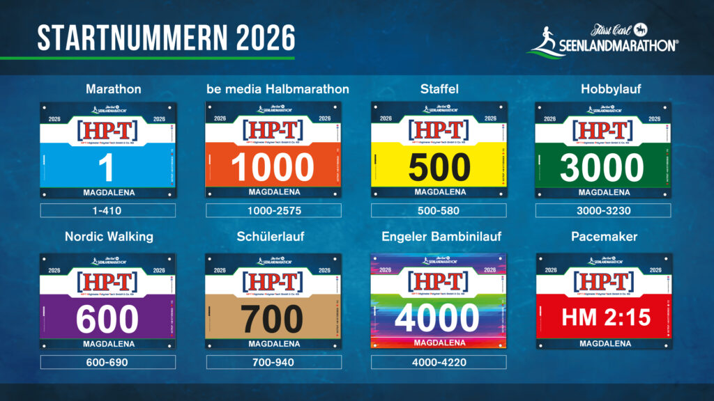 Schon nachgeschaut? Deine Startnummer für den Fürst Carl Seenlandmarathon